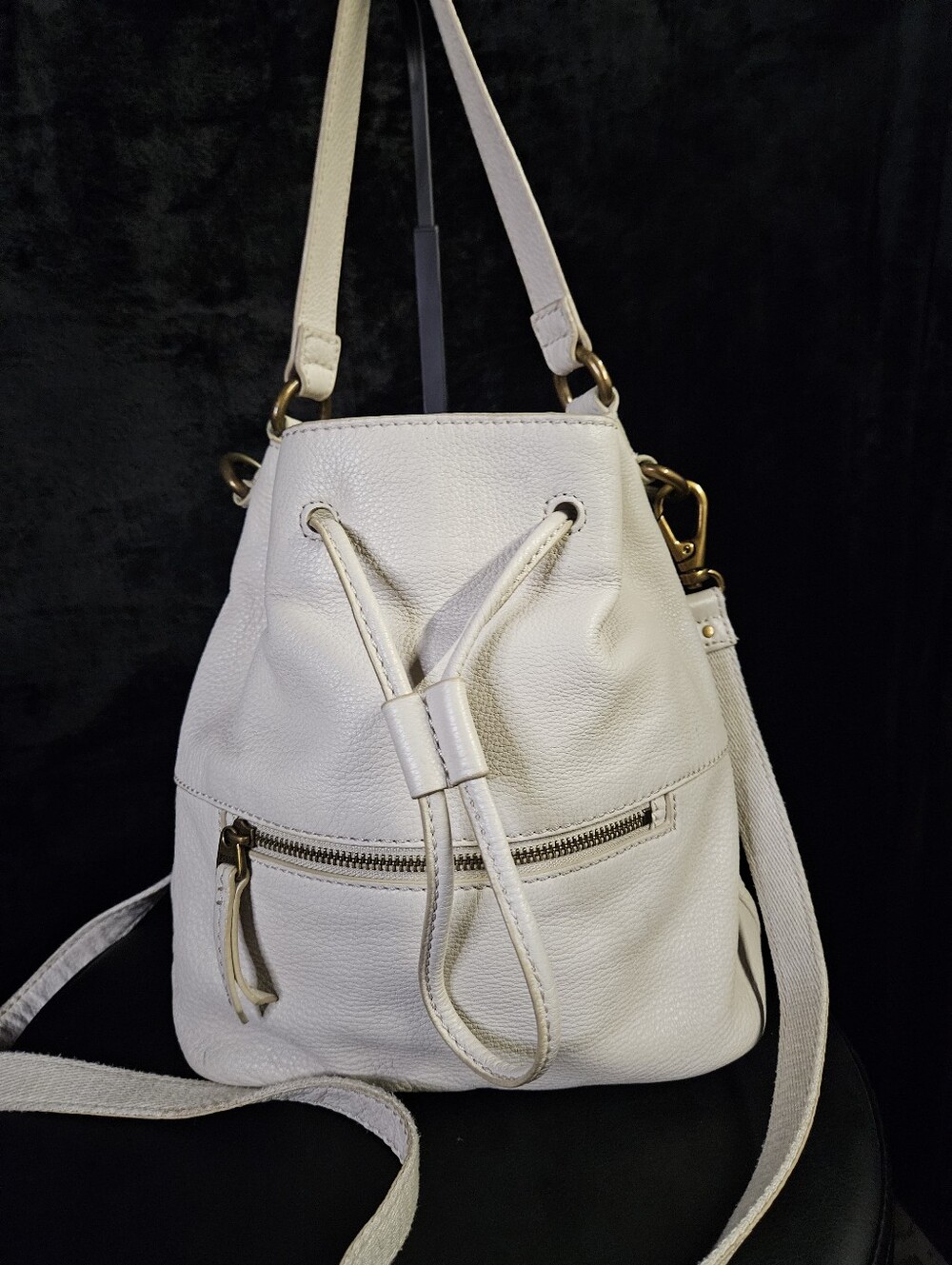 Fossil Vickery Drawstring Bucket Shoulder/ Crossbody Bag